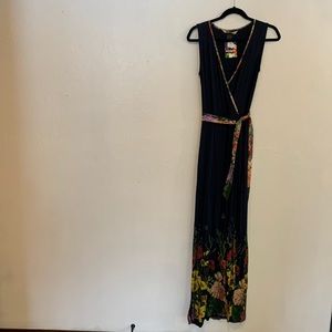 Navy Floral Maxi Dress